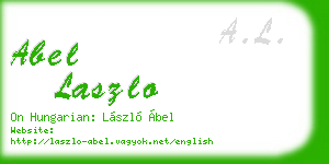 abel laszlo business card